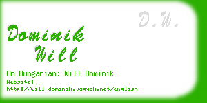 dominik will business card